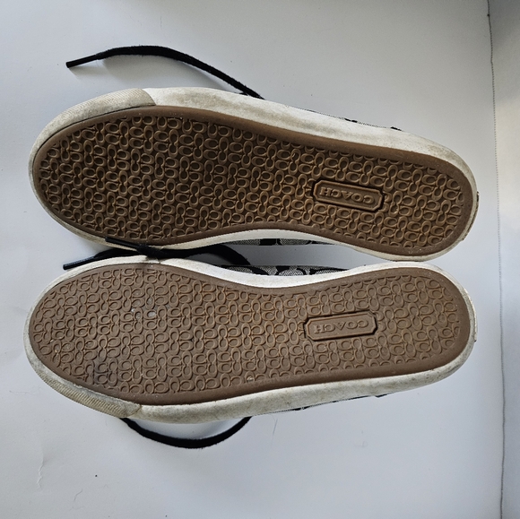 COACH Black Barrett Signature Lace Up Sneakers Size 8.5 - Picture 8 of 10